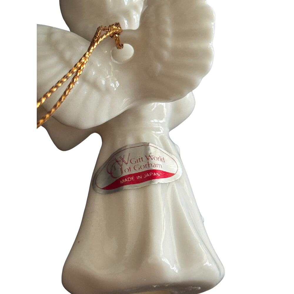 Giftworld Of Gorham Made In Japan Porcelain White Angel Christmas Holiday Violin - Picture 6 of 6